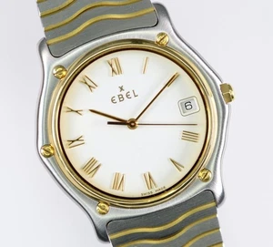 Ebel Classic Sportwave 34 mm unisex E1187141 acero inoxidable bicolor bisel de oro de 18 quilates - Imagen 1 de 11