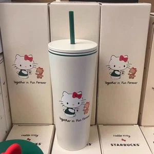 Starbucks Hello Kitty x Starbucks 50th anniversary Edelstahl Tumbler Neu - Bild 1 von 12