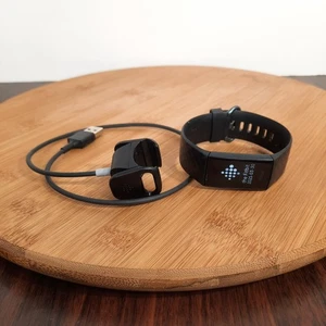 Fitbit Charge 4 Advanced Fitness Tracker + GPS Black Small Band W/ USB Charger - Picture 1 of 8
