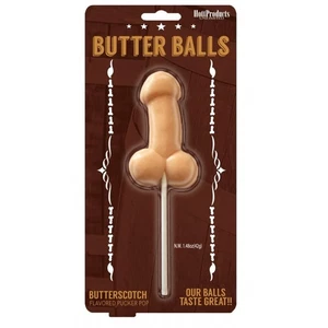 HOTT Products Butter Balls Butterscotch Flavored Pecker Pop, New - Picture 1 of 3