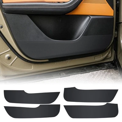 Adhesivo antipatadas para puerta de cuero interior negro para Mazda CX-70 CX-80 90 2024-2025 Foto 1 de 4