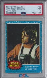 1977 Topps Star Wars Series 1 May the Force Be With You! #63 - PSA 7 NM - Picture 1 of 2