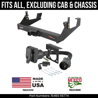 For 11-19 Chevy Silverado 3500HD Trailer Hitch w/ 7 Pin Wiring Excl C&Cs Curt 2" — 第 1/4 张图片