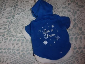 Camisa con Capucha Azul Ligera LET IT SNOW M Mediana Vacaciones de Navidad - Imagen 1 de 3