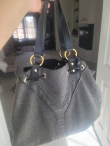 Yves Saint Laurent Double-Sided Black & Gray Bag, CHIC! - Picture 1 of 7
