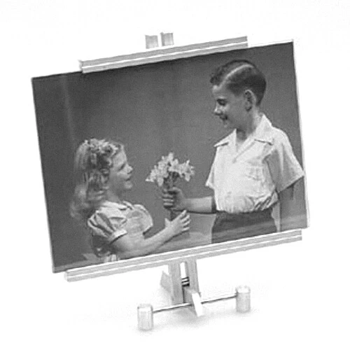 Tisch & Regal Foto Bilderrahmen 17,5x12,2 cm "Staffelei"  Aluminium mit Glas - Bild 1 von 1