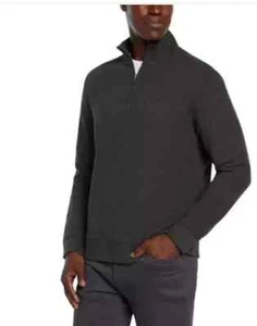 Maglione Banana Republic Waffle Quarter Zip NERO XXL nuovo con etichetta - Foto 1 di 3