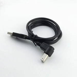 Black USB 2.0 Type A Male to B Male Up Angled Scanner Printer Cable Cord 3FT/1M - Picture 1 of 5