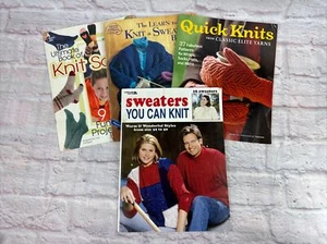(4) KNITTING BOOKS - Various Publishers Knitting Socks Sweaters Wraps Patterns - Picture 1 of 9