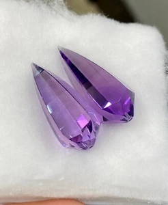 Amethyst fancy drops cut, 51.70cts, Brazil Origin. - Picture 1 of 7