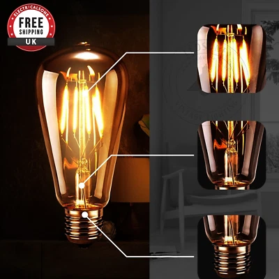 ELECTRICALSONE 5Pack Vintage Antique Edison Bulb Lamp 240V Filament 4W LED Light Bulb E27 Screw