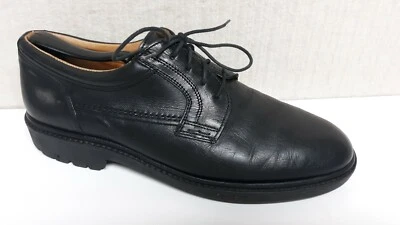 BACHRACH - Zapatos para hombre - Oxfords de cuero negro con cordones - Talla 9  Foto 1 de 4