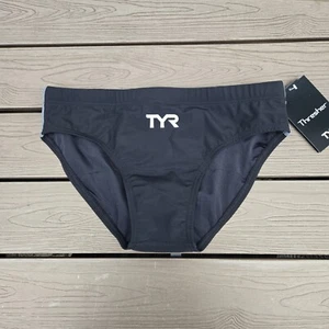 Nuovo slip da bagno TYR ragazzo/uomo tinta unita nero trebbiatrice racer FINA TG 26 nuovo - Foto 1 di 3
