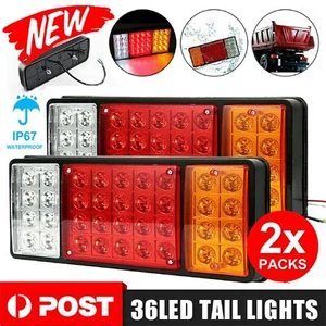 1 Pair LED Tail Lights Stop Reverse Indicator 12V Ute Trailer Caravan Truck Boat - Picture 1 of 11