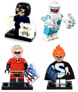 4 NEW LEGO INCREDIBLES MINIFIGS Frozone Syndrome Edna Mode Mr. Incredible 71012 - Picture 1 of 1