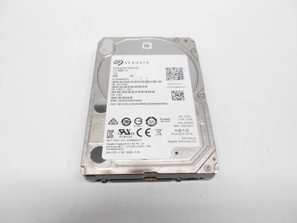 Seagate ST1000NX0453 1TB 7.2K 2.5 " SAS 12G 12gbps Serveur Disque Dure S Dell HP - Photo 1/1