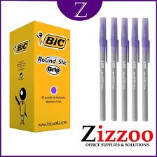 Bic Purple Pens Round Stic Pens Ideal For Teachers Office And Home