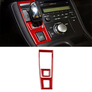2Pcs Red Carbon Fiber Interior Gear Shift Panel Cover For Lexus CT200h 2011-17 - Bild 1 von 11