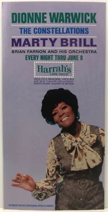 Dionne Warwick and Marty Brill at Harrah's Tahoe Advertising Postcard Jun 1970 - Picture 1 of 2