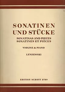 Vintage Lenzewski Sonatinen Und Stücke Violin Songbook w Piano Schott #2789 - Picture 1 of 8