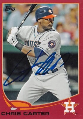 Tarjeta roja objetivo actualización Topps 2013 firmada por Chris Carter US141 HOUSTON ASTROS Foto 1 de 3