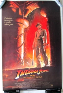 PÓSTER ORIGINAL DE LA PELÍCULA INDIANA JONES Y EL TEMPLO DE LA PERDICIÓN ESTILO 27X41 A - Imagen 1 de 1