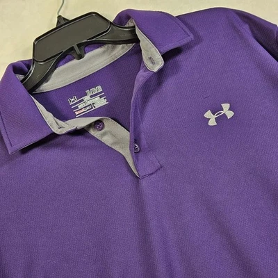 Camisa Polo Under Armour Active Para Hombres X-Grande Manga Corta Calce Suelto Púrpura Foto 1 de 4