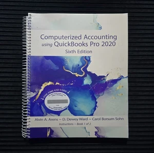 QuickBooks Pro 2020 Textbook 6th Ed w/ UNUSED Code – Arens Ward Sohn NEW - Imagen 1 de 2
