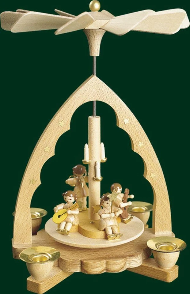 Mesa pirámide Ángel concierto en la naturaleza Pirámide de Seiffen arte popular Erzgebirge 16312 Foto 1 de 1