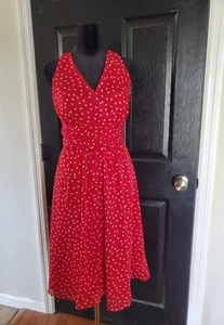 New Dead Stock Red & White Polka Dot Pinup Dress Size 8 New Old Stock - Picture 1 of 8