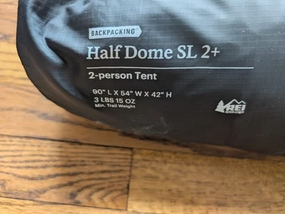 Tienda de campaña REI Half Dome SL 2+ Plus con huella - naranja ocre mochila nueva con etiquetas Foto 1 de 4