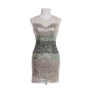 Sherri Hill, Cocktailkleid, Größe: S, Beige/Grün/Silber, Polyester #OgL - Bild 1 von 5