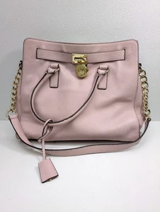 Michael Kors rosa Leder Schultertasche mit Schloss OHNE SCHLÜSSEL 13" x 12" groß - Bild 1 von 14