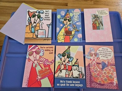 Surtido de tarjetas de cumpleaños divertidas Hallmark Maxine (6 con sobres) de colección Foto 1 de 4