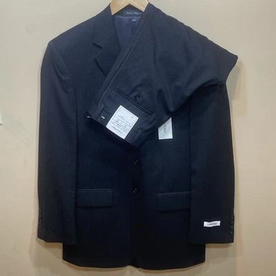 Traje CALVIN KLEIN Para Hombre 36R M Negro Pin Rayas Lana Chaqueta y Pantalones 30x36 Nuevo con Etiquetas Foto 1 de 4