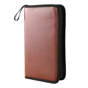 80-Discs Portable Leder Aufbewahrungstasche mit Reissverschluss Aufbewahrun8134 - Bild 1 von 7