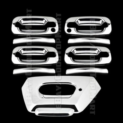Juego de 4 puertas cubiertas cromadas para Chevy AVALANCHE 2002-2005 2006 cerradura + puerta trasera KH Foto 1 de 2
