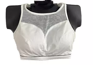 Reggiseno sportivo Livi taglia 26 nuovo senza etichette pizzo basso impatto senza ferretto bianco pastiglie Lane Bryant - Foto 1 di 14