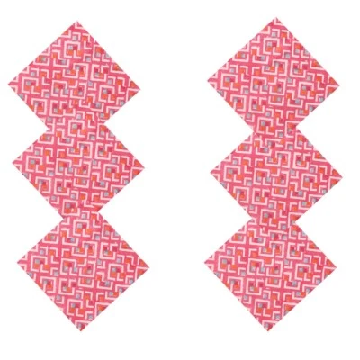 Hand Block Print Jaipur Floral Napkins Table Linen Cotton Beautiful Pink 48 PCs - Image 1 of 4