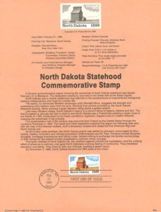 #8904 ((MENGE 5)) North Dakota Statehood Briefmarke #2403 (5 USPS Souvenirseiten) - Bild 1 von 1