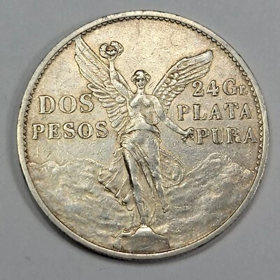 1921 Mexico Silver 2 Pesos Independence Centennial Choice AU Nice *J197 - Image 1 of 2