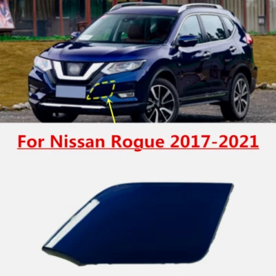Blue Front Bumper Towing Tow Hook Hole Eye Cover Cap For Nissan Rogue 2017-2021 Foto 1 de 3