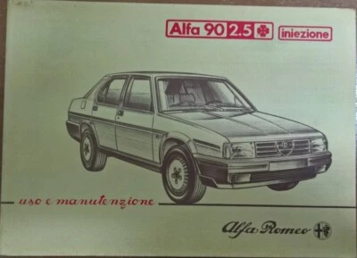 ALFA ROMEO ALFA 90 2.5 Q.V. INIEZIONE ELETTRONICA LIBRETTO USO  MANUTENZIONE '84 - Immagine 1 di 4