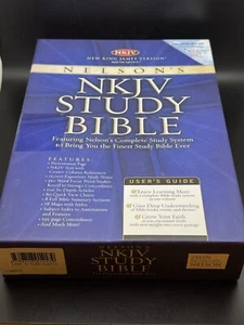 Nelson's Study Bible: New King James Version Black Bonded Leather 2885N - Foto 1 di 7