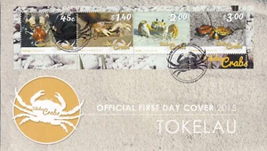Crabs minisheet Tokelau FDC 2015 (135826) - Picture 1 of 1