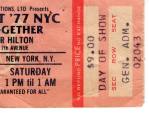 Vintage Come Together Beatlefest '77 NYC ticket stub & Trivia Quiz  - Picture 1 of 4