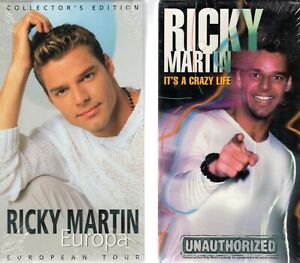 TWO VHS Ricky Martin European Concert Europa Tour Performances Footage - Sealed!
