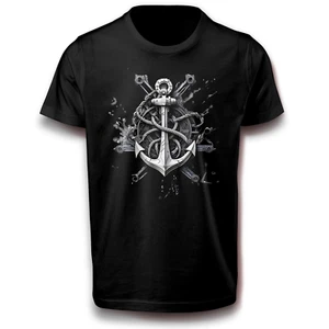 Technik trifft Tiefe - Anker der Rebellion T-Shirt für Schrauber Seemänner & Fre - Bild 1 von 9