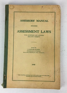 Vintage 1940 Assessor's Manual including Assessment Laws - St. Paul, Minnesota - Picture 1 of 5