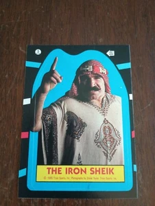 1985 Topps WWE Sticker Wrestling #5 Iron Sheik (RC) (NRMT+) - Picture 1 of 2